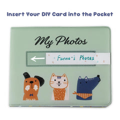 Fanna soft cloth pages hold 4x6 photos securely for little hands.