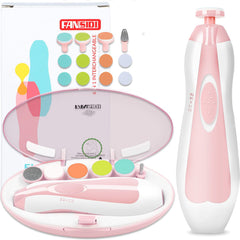 FANSIDI baby nail file front LED light for precise night trimming