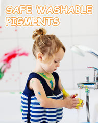 FANTASTIC HOUSE Family Handprint Kit uses safe, easy-clean paints for kid-friendly art.