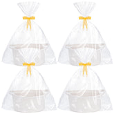 Fantasyon 4-pack woven baskets with gift bags for tidy storage.