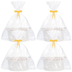 Fantasyon 4-pack woven baskets with gift bags for tidy storage.