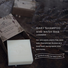 Farmstead Apothecary Baby Shampoo Bar solid form ideal for travel and on-the-go routines.