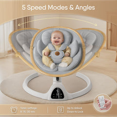 FasonBaby five natural swing speeds provide soothing motion options