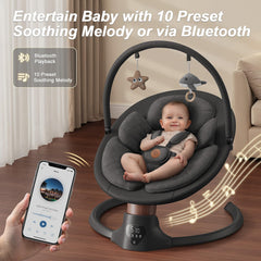 FasonBaby swing offers five speeds to match baby’s activity level.
