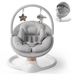 FasonBaby electric baby swing gray with soothing motions for infants.