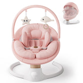 FasonBaby electric baby swing pink front view soothes infants.