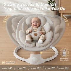 FasonBaby electric baby swing speeds offer customizable comfort for babies.
