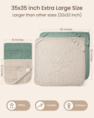 Faverdiiiy muslin texture closeup highlights 6-layer absorbent weave.