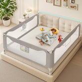 FAVIRZCE queen bed rail three-side guard assembled for secure sleep