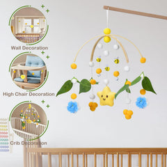 fcesuk wooden arch frame showcases gentle movement and soft felt pieces