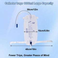 FDFuZhao leg bags with flip-tap drain enabling quick, one-handed emptying.
