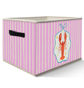 FDHSPAAM coastal lobster storage bin with handles keeps clutter organized.