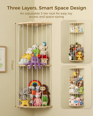 Feagar stuffed animal storage adjustable height from 44 to 71 inches for growing collections