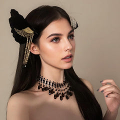 Pearl crystal swan clip adds vintage sparkle for weddings