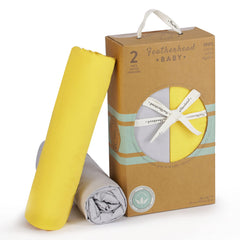 Featherhead coordinating prints and solids for versatile nursery styling