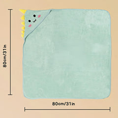Febvao hooded towel fabric close-up shows soft coral fleece and absorption