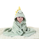 Febvao baby hooded towel front view highlights cozy hood and plush fabric