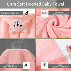 Febvao hooded towel after-bath wrap demonstrates easy, cozy drying for infants