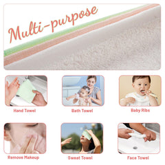 Feibi baby washcloths 10x10 inch size offering larger wiping area