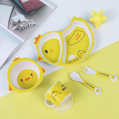 Fekdod bamboo bowl paired with cup supports kid-friendly meals and easy grip.