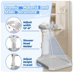 FELITH anti-slip base maintains stable footing on wet bathroom floors.