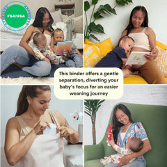 Feliz Wean chest binder cream, side wrap view, designed to conceal during weaning.