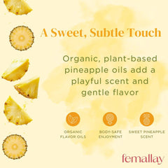Femallay organic ingredients include cocoa butter, jojoba, and sea buckthorn for nourished softness.