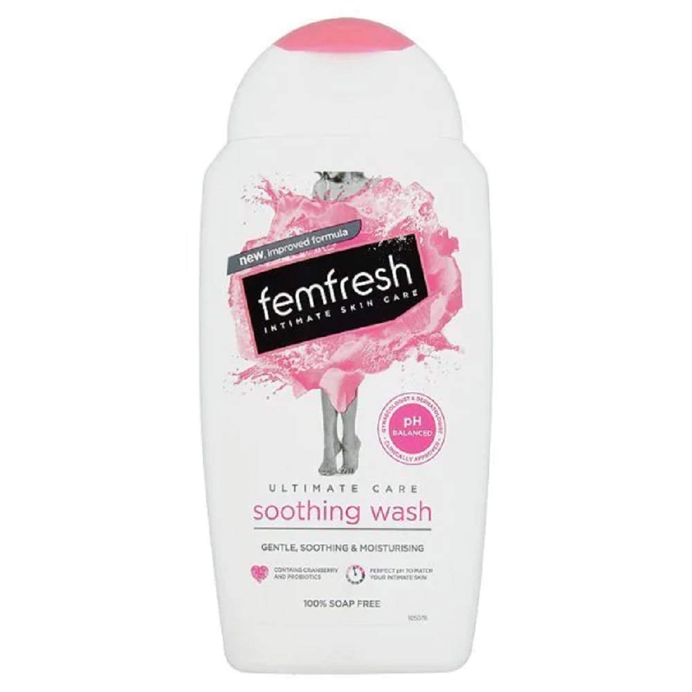 Femfresh Ultimate Care Soothing Wash 250ml for daily gentle cleansing with balanced pH