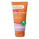 FemiClear Soothing Daily Wash bottle showing gentle cleansing for sensitive skin