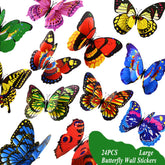FENELY giant butterfly wall stickers set adds bold color to walls.