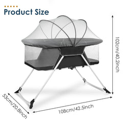 FENGZIZH breathable mesh walls provide ventilation around baby.
