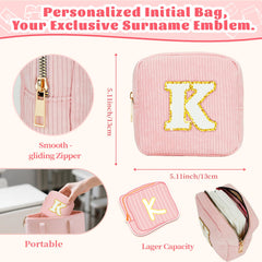 FentaGumy custom initial bag with letter K for personalized organization
