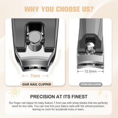 FERYES baby nail trimmer offers gentle cut to prevent snags