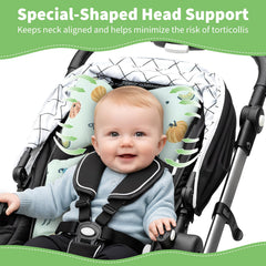 Fevbcnrj infant seat insert breathable material keeps baby cool and comfy.