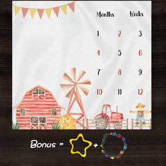 F-FUN SOUL farm barn backdrop enhances nursery décor and baby photo sessions