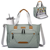 FHELAD Diaper Bag Tote Morandi Grey exterior for easy, on-the-go parenting