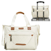 FHELAD tote diaper bag with laptop compartment for on-the-go parents.