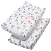 FHMJYH changing table pad cover in Deer Park pattern offers soft comfort for baby.