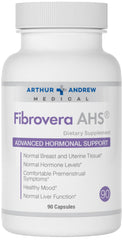 Fibrovera bottle front view with a hormone-supporting blend for women.