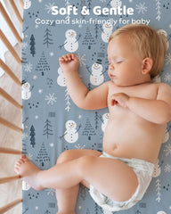 FIEMOL 4-pack sheets showing playful prints for nursery coordination