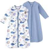 FIEMOL baby sleep sack 0-6m blue sea long sleeves with mittens for gentle warmth.