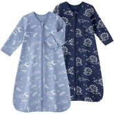 FIEMOL baby sleep sack with blue stars provides cozy warmth for 12-18 months.