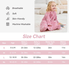 FIEMOL four-size sleepsack grows with baby through early years.