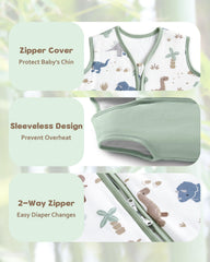 FIEMOL sleep sack printed panel close-up showing vibrant colors and soft texture