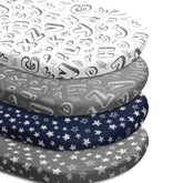 FIGEPO cloud print bassinet sheet provides soft, breathable comfort for babies
