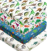 FIGEPO four-pack crib sheets with construction truck design for a playful nursery