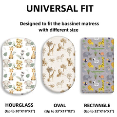 FIGEPO Neutral Jungle Design sheets for versatile nursery decor.
