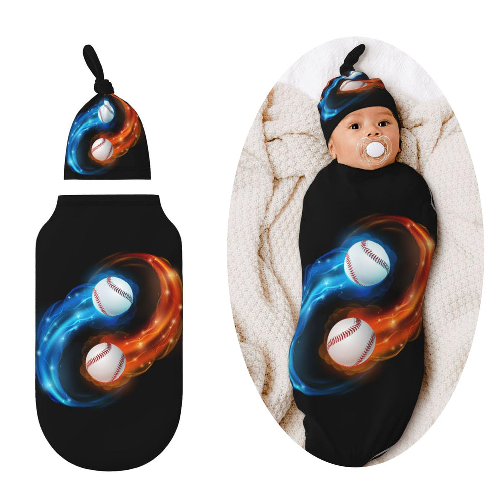 Figtihw baseball swaddle blanket soft fabric close-up for gentle newborn comfort