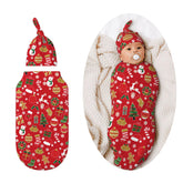 Figtihw Christmas swaddle blanket in soft material offers newborn comfort.
