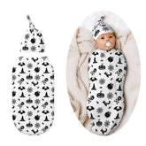 Figtihw Goth Swaddle Blanket close-up reveals ultra-soft fabric for gentle newborn cuddling.